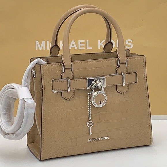 MICHAEL KORS
Hamilton Small Crocodile Embossed Faux Leather Satchel
Camel
NWT - Picture 16 of 16